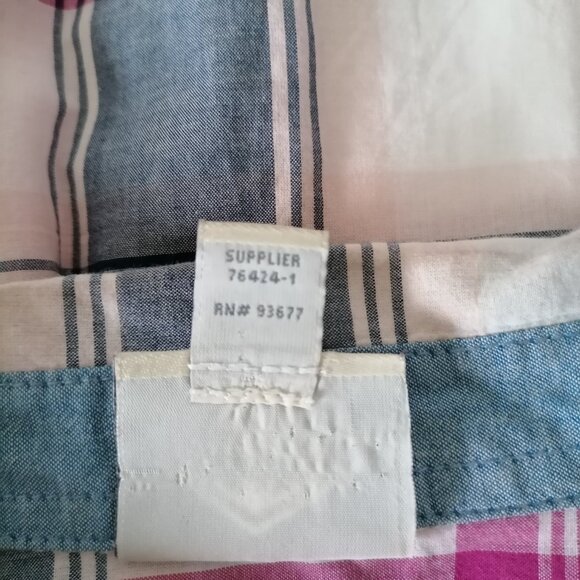 Y2K St. John's Bay Womens Multicolor Checked Print Modern Button Up Shirt Sz 2X - Picture 6 of 7